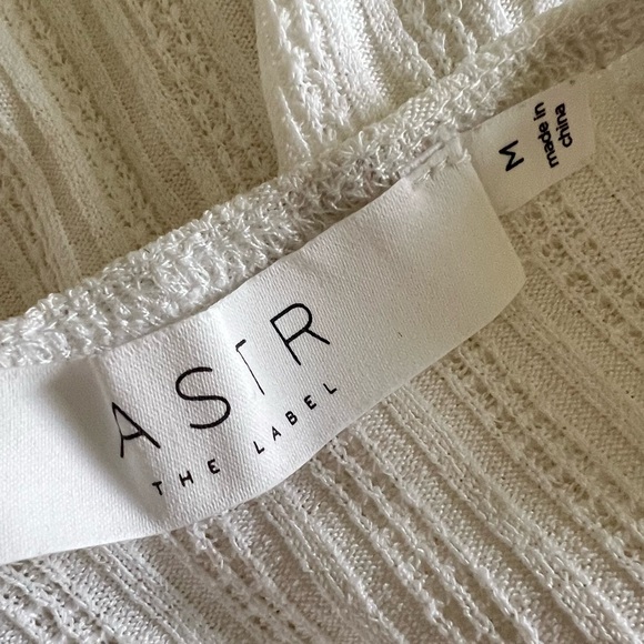 ASTR the Label Tate Bodysuit White Textured Pointelle Size Medium - Picture 6 of 10